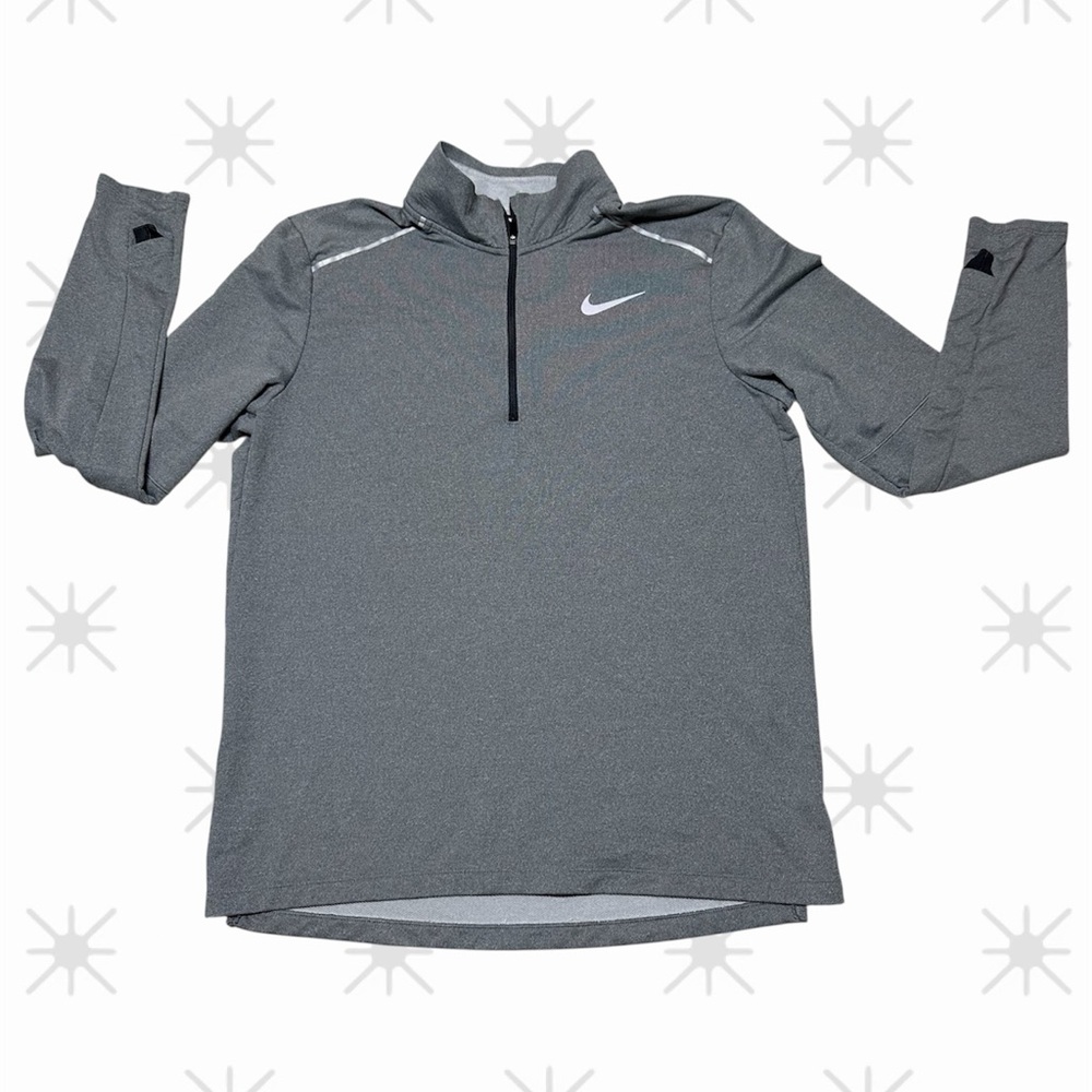 Nike Dri-Fit Charcoal Gray Quarter-Zip Size Large everyday athletic Pullover